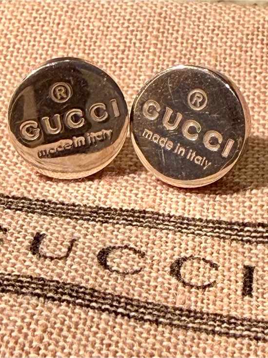 Gucci Jewelry - Gucci Silver Round Logo Earrings